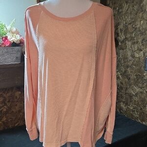 Coral Long Sleeve Women's Top